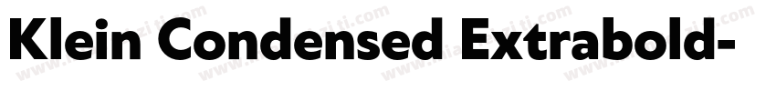 Klein Condensed Extrabold字体转换